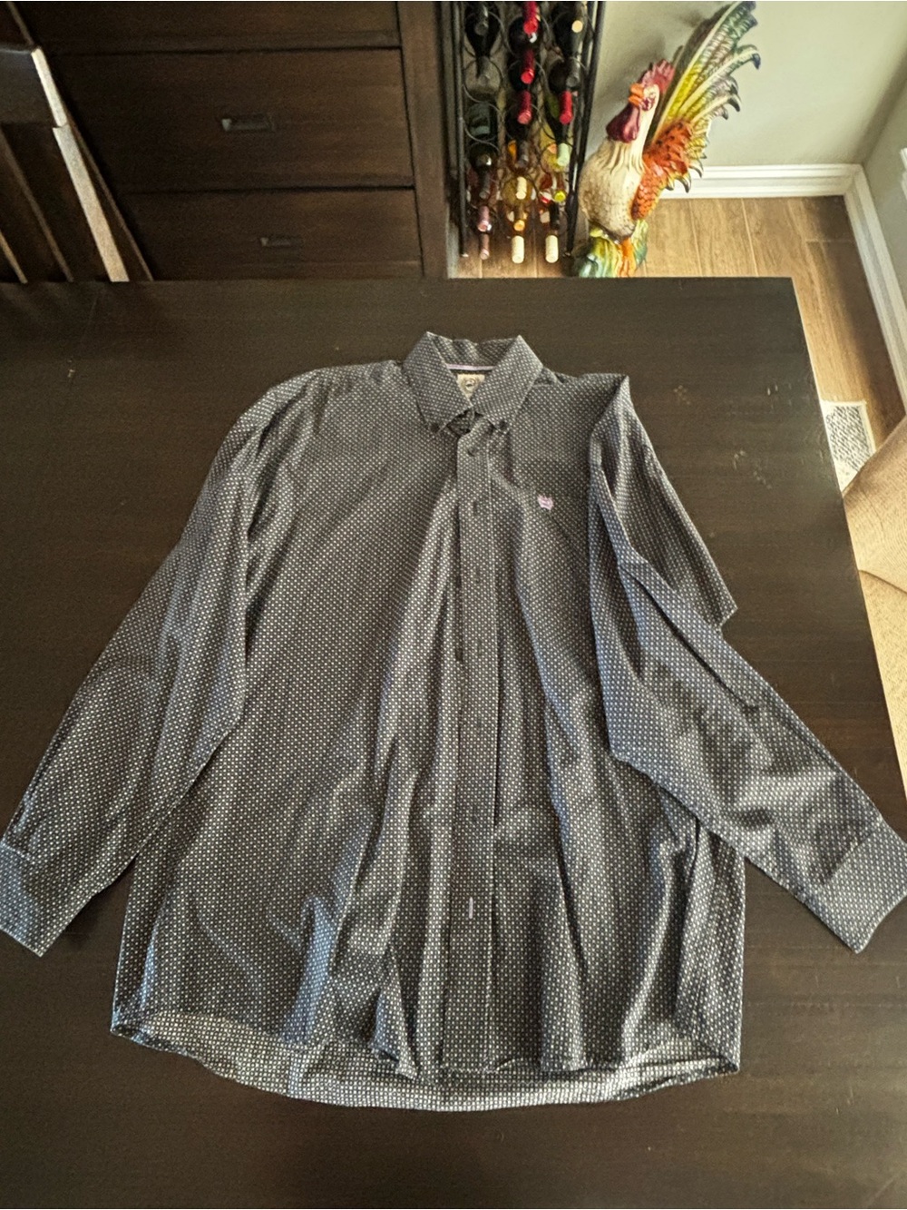 Cinch Men's Navy Micro-Dot Button-Down Shirt